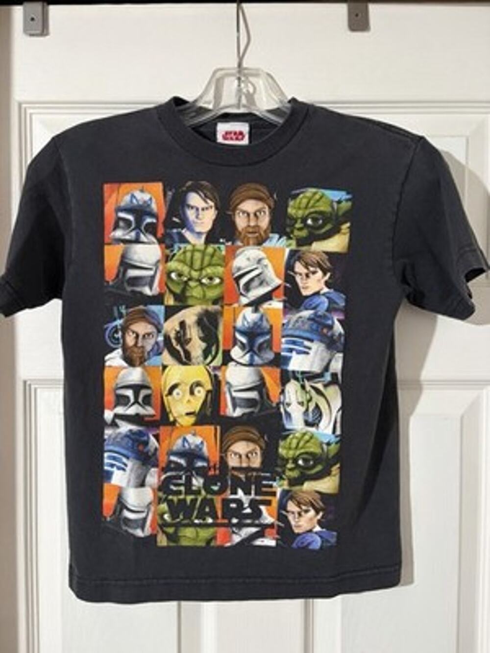 Y2K Star Wars Clone Wars Shirt Sz Youth Medium Yoda Droids